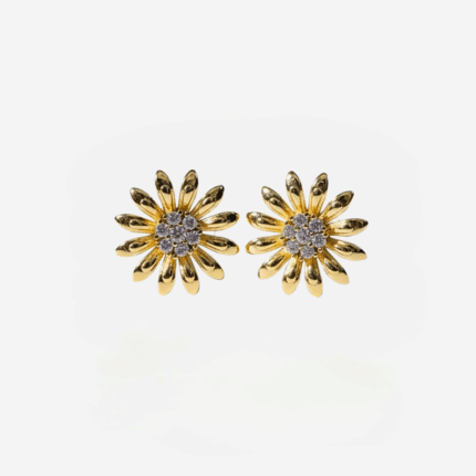 Gold Flower Studs