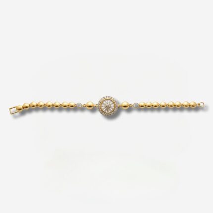 Diamond Circle Charm Bracelet