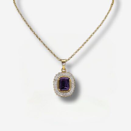 Vintage Style Crystal Border Necklace Set